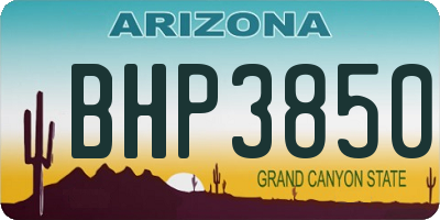 AZ license plate BHP3850