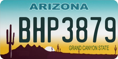 AZ license plate BHP3879