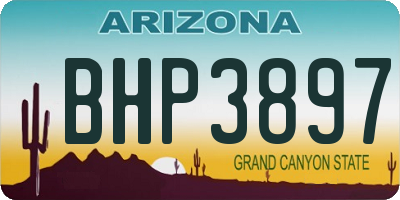 AZ license plate BHP3897
