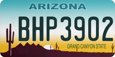 AZ license plate BHP3902