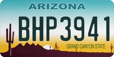 AZ license plate BHP3941