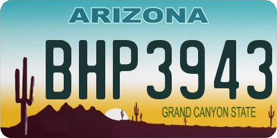 AZ license plate BHP3943