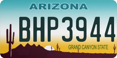 AZ license plate BHP3944