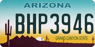 AZ license plate BHP3946