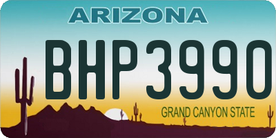 AZ license plate BHP3990