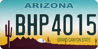 AZ license plate BHP4015