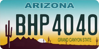 AZ license plate BHP4040
