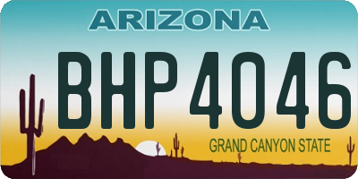AZ license plate BHP4046