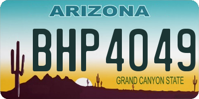 AZ license plate BHP4049
