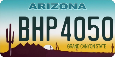 AZ license plate BHP4050