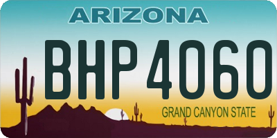 AZ license plate BHP4060
