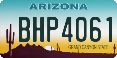 AZ license plate BHP4061
