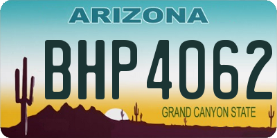 AZ license plate BHP4062