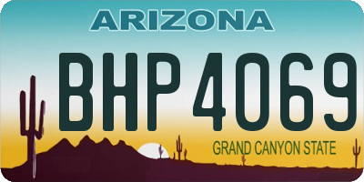 AZ license plate BHP4069