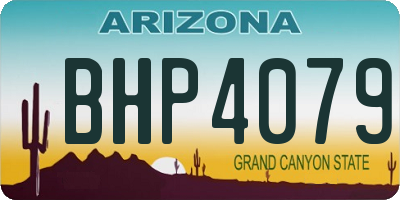 AZ license plate BHP4079