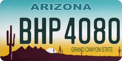 AZ license plate BHP4080