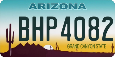 AZ license plate BHP4082