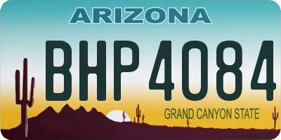 AZ license plate BHP4084
