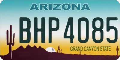 AZ license plate BHP4085