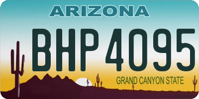 AZ license plate BHP4095