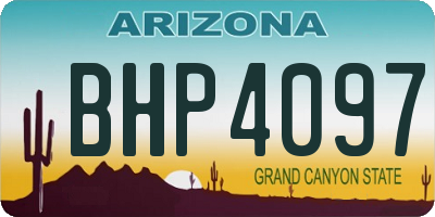 AZ license plate BHP4097