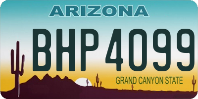 AZ license plate BHP4099