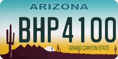 AZ license plate BHP4100