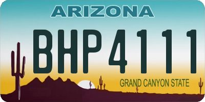 AZ license plate BHP4111