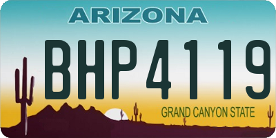 AZ license plate BHP4119