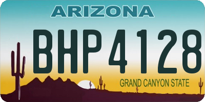 AZ license plate BHP4128
