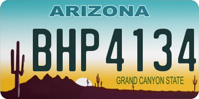 AZ license plate BHP4134