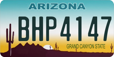 AZ license plate BHP4147