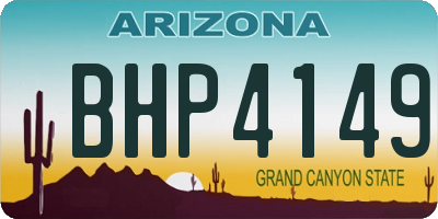 AZ license plate BHP4149