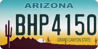 AZ license plate BHP4150