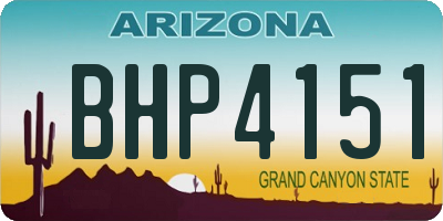 AZ license plate BHP4151