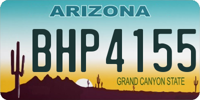 AZ license plate BHP4155