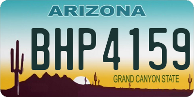 AZ license plate BHP4159