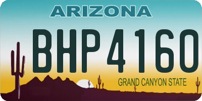 AZ license plate BHP4160