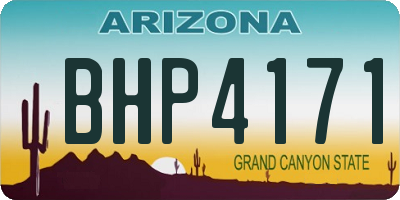 AZ license plate BHP4171