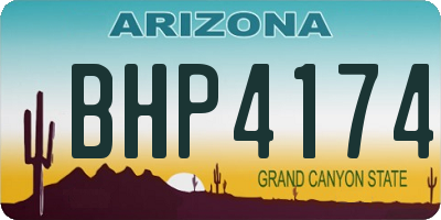 AZ license plate BHP4174