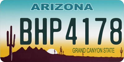 AZ license plate BHP4178