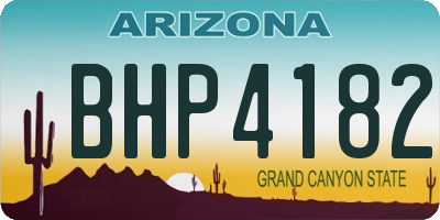AZ license plate BHP4182
