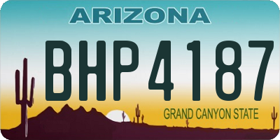AZ license plate BHP4187