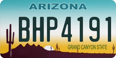 AZ license plate BHP4191