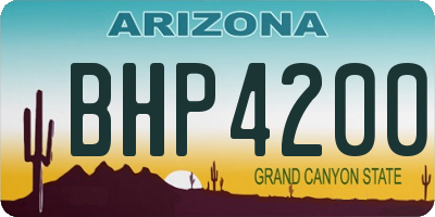 AZ license plate BHP4200