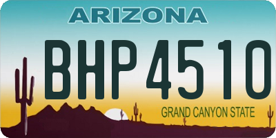 AZ license plate BHP4510