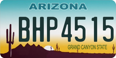 AZ license plate BHP4515