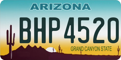 AZ license plate BHP4520