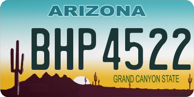 AZ license plate BHP4522