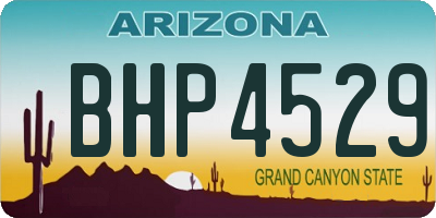 AZ license plate BHP4529